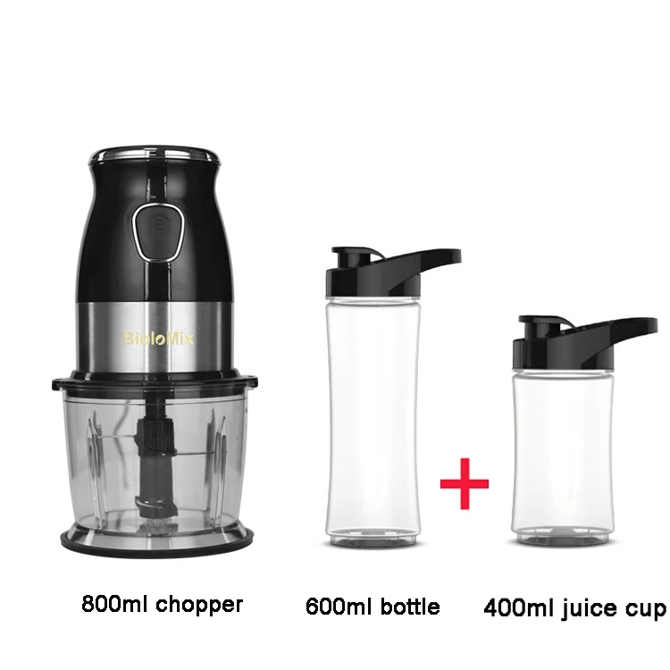 BPA FREE 500W Portable Personal Blender Mixer Food Processor With Chopper  Bowl 600ml Juicer Bottle Meat Grinder Baby Food Maker