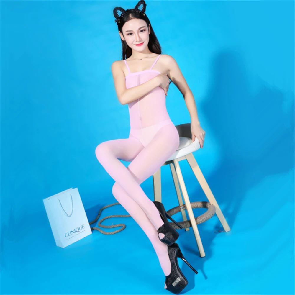 

new transparent Hollow out Camisole Corset Silk stockings open bra body sexy costumes catsuit bodystocking open crotch lingerie