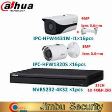 Dahua сетевой комплект NVR NVR5232-4KS2 32 CH 1U 4K& H.265& IPC-HFW1320S 3MP ip-камера и IPC-HFW4431M-I 4MP ip-камера с кронштейном