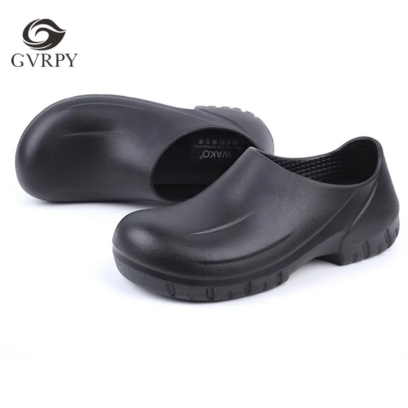 

Summer Restaurant Hotel Cafeteria Waterproof And Oil-proof Chef Shoes Black Kitchen Safety Non-slip Work Shoes Breathable Unisex