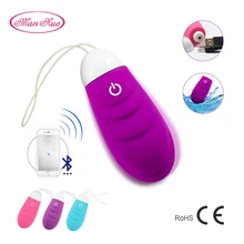 Man Nuo 10 Speed Bullet Vibrator Bluetooth Remote Control Clitoris Stimulator G-Spot Massager Vibrating Egg Sex Toy for Women R4