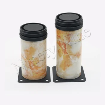 

4Pcs Pattern Stainless Steel Kitchen Adjustable Feet Round 2" Dia Furniture Leg