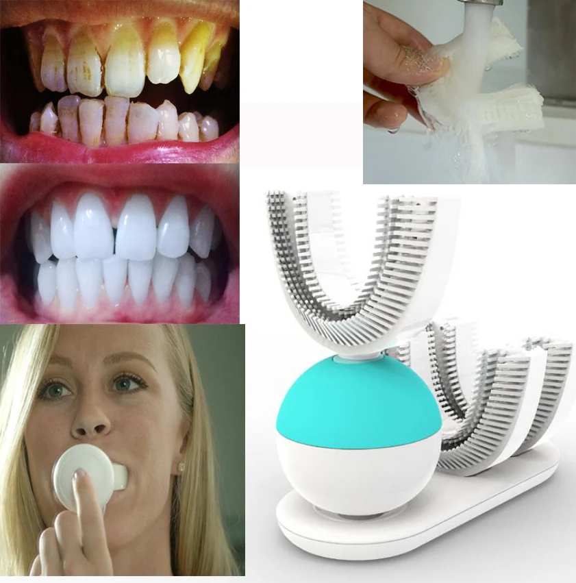 

Teeth Whitening Sonic Electric Toothbrush with Automatic Double Head Dental Care Wireless Charging Toothbrush Dropship
