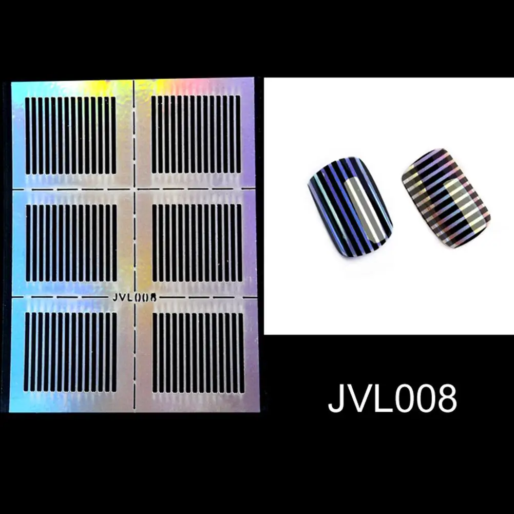 Штамповки для ногтей пластины для дизайна ногтей штамп полые маникюрные наклейки для декорирования инструмент DIY арт, наклейки для ногтей - Цвет: JVL008