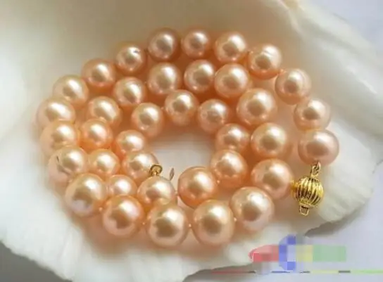 

Hot sale new Style >>>>> AAA++17" 12MM PINK ROUND FRESHWATER CULTURED PEARL NECKLACE