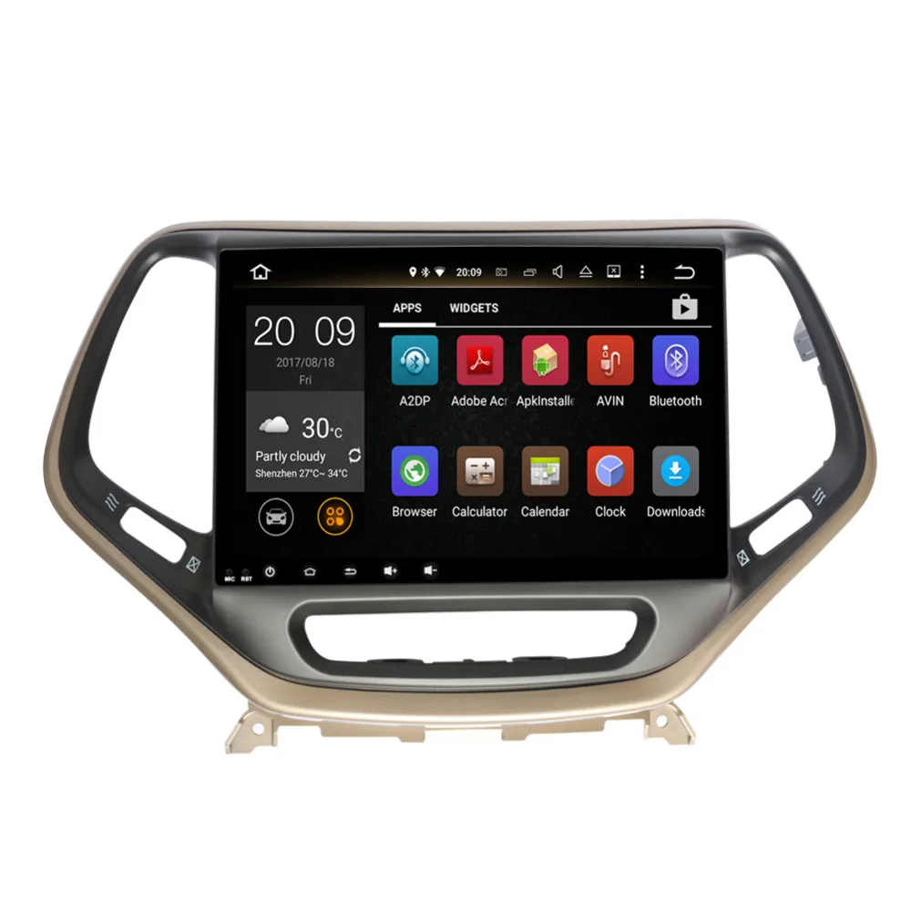Cheap 10.1 Inch IPS Screen Android 8.0 Octa Core 4GB RAM Car Multimedia Player For Jeep Cherokee 2014-2017 Car Stereo Radio WIFI 4