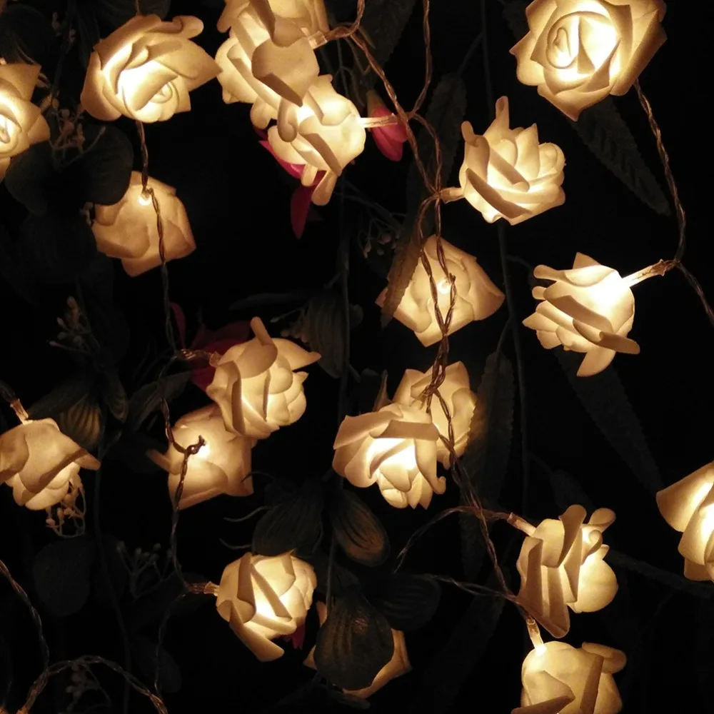 cheap 1m 10 pcs roses string lights warm white (3)