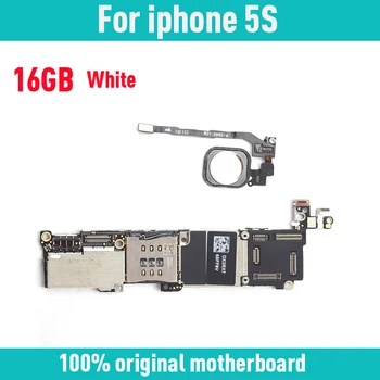 

White for iphone 5S Motherboard with Touch ID,16gb Original unlocked for iphone 5S Mainboard with Full Chips
