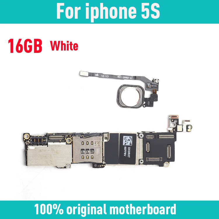 Белая материнская плата для iphone с идентификатором отпечатка пальца 16 ГБ