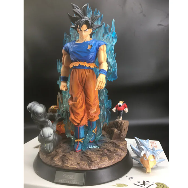 1" Dragon Ball Z статуя Migatte без Gokui бюст Сон Гоку полный Длина Портрет с светодиодный свет анимационная фигурка GK Ящик для игрушек 30 см B621