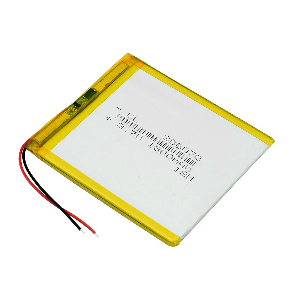 3,7 V 1800mah 306070 литиевая батарея для psp, PDA gps DVR электронная книга планшетный ПК PowerBank Замена 356070 Lipo перезаряжаемая батарея