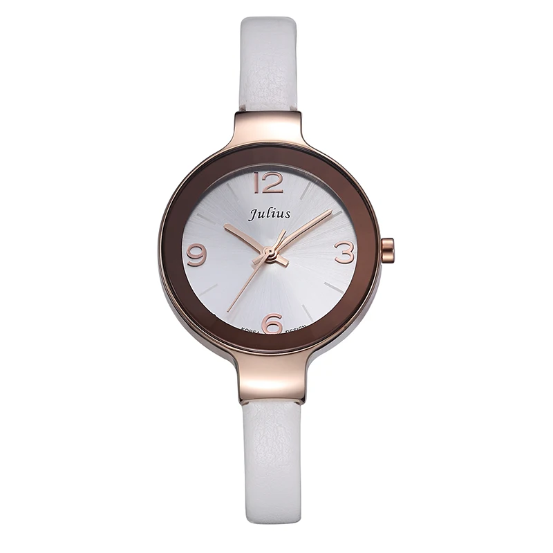 

Top Julius Lady Women's Wrist Watch Fashion Hours Dress Bracelet Leather Concise Candy Student Girl Birthday Christmas Gift