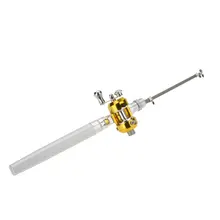 JHO-1M Mini Aluminum Pocket Pen Fishing Rod Pole Fishing Reel Set Rod Combo Pesca Fishing Tackle Tool
