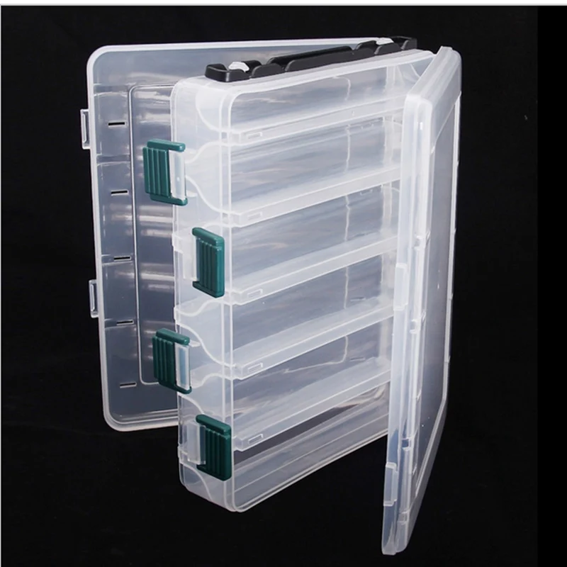 

Fishing Double Layer Lure Bait Tackle Waterproof Storage Box Case Compartments
