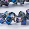 10mm Austria Diagonal Hole Cube Square Beads for Bracelet Making Women Diy Accessories Blue Glass Crystal Beads Wholesale X302 ► Photo 2/6