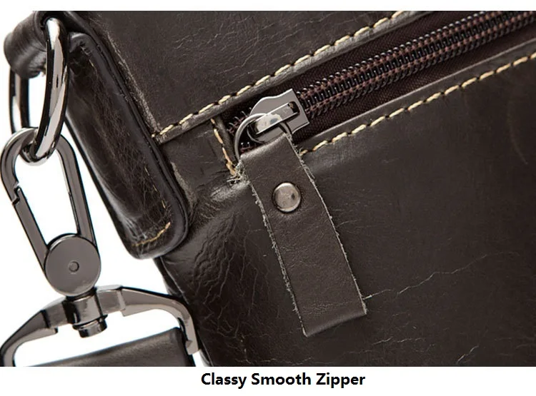 MJ Men's Shoulder Bag Genuine Leather Messenger Bag Real Leather Male Bags Solid Crossbody Handbag for Men High Capacity (15)1