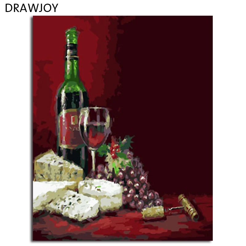 

DRAWJOY Framed Picture DIY Painting By Numbers Canvas Oil Painting Home Decoration For Living Room Of Still Life