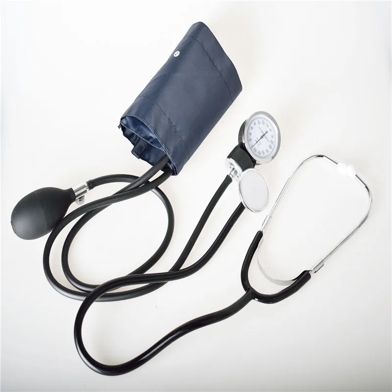 Ручной монитор артериального давления на руку со стандартным Сфигмоманометр с манжетой измерительное устройство сердечный ритм профессиональный стетоскоп доктор