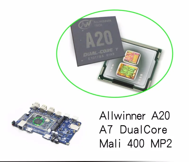 CubieAIO-A20 все в одном ПК с Einstein-A20 основной плате 7 дюймов ЖК-дисплей двухъядерным процессором ARM Cortex-A7 Bluetooth4.0 HDMI микрофоном Wi-Fi SATA