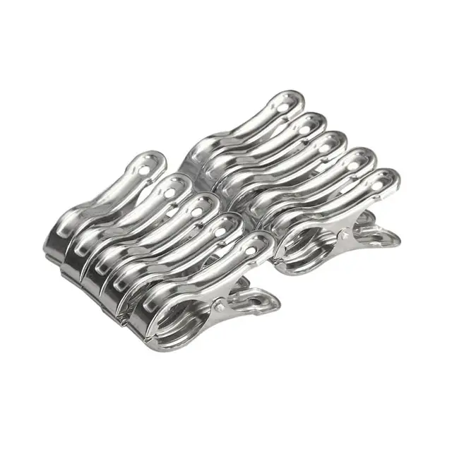 Buy towel clips 10PCS stainless steel beach towel