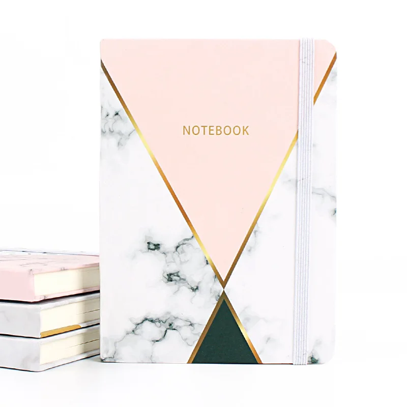 

Small Pink Gold Marble Luxury Portable Diary Inserts Separator Stationary Bullet Travel Cute A6 Notebook