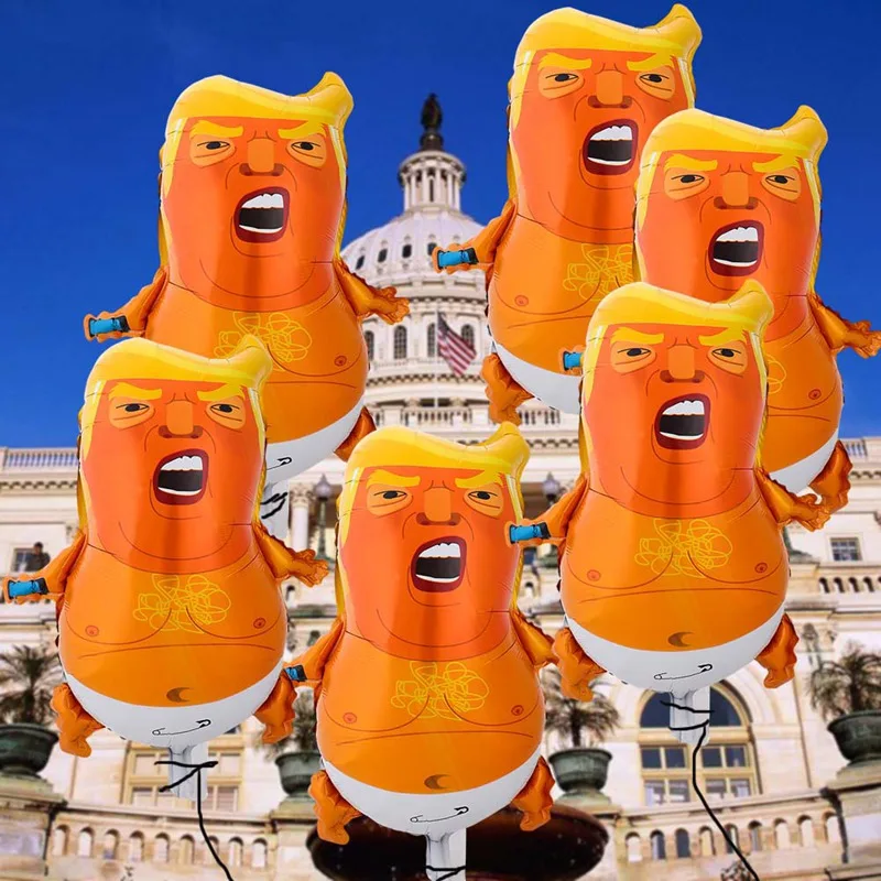 20 шт., воздушный шар с изображением героев мультфильма «Трамп Америка» в форме ребенка, воздушный шар из алюминиевой пленки, забавное украшение, гелиевый ручной воздушный шар, Прямая поставка