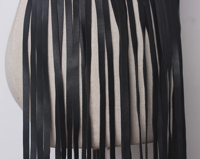 Европейский фантастический длинный пояс с бахромой, черные кожаные дизайнерские ремни для женщин, длинные кисточки, пряжка, корсетный пояс, точечный тренд