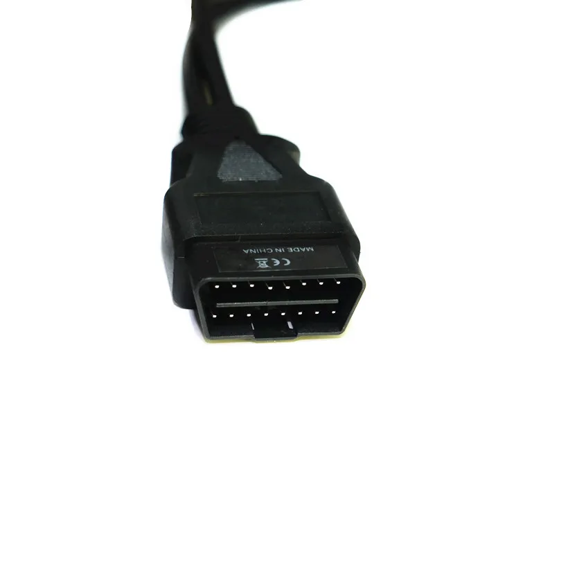 DHL 50 шт Высококачественный OBD 2 OBD2 16Pin Мужской Двойной Женский ELM327 диагностический соединитель для удлинителя Расширение Y разъем