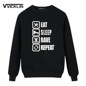 

Music DJ Dimitri Vegas Fleece Hoodies Sweatshirt Men Letters Printed Eat Sleep Smash Repeat Cotton Plus Size