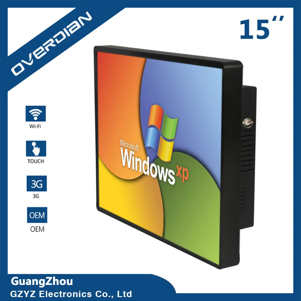 

Industrial Computer XP System Built in WiFi Capacitive Touch Screen Industrial Computer Iron Shell 15InchSSD32G LCD Screen