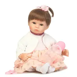 40 см силиконовые игрушки Reborn Baby Doll для девочек гиперреалистичные пупсы Игрушки для малышей подарок на день рождения для девочки Brinquedos