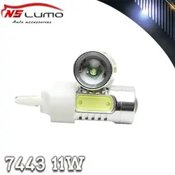 Newsun 1 шт. T20 7443 светодиодный CR EE светодиодный высокое Мощность светодиодный стороны света и стоп-сигналы лампы White