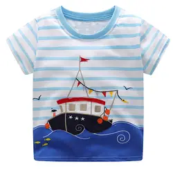 Летняя одежда для мальчиков, Детские футболки, 2018 брендовая футболка, Fille, хлопковые топы, детская одежда, футболки для маленьких мальчиков