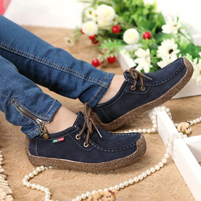 

Hot Sale 2017 Summer Warm Women Flats Leisure Solid Comfortable Women Casual Shoes New Fashion Wild Lace-up Ladies Shoes SDT90
