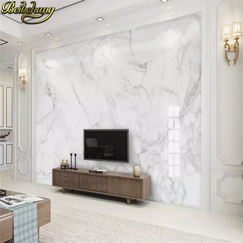 

beibehang Custom Photo Wallpaper 3D Mural Wallpaper Living Room Bedroom Sofa Backdrop photo Wall Murals White marble Wallpaper