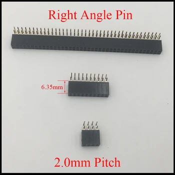 

2*4 2x4 2*5 2x5 2*6 2x6 Pin 8P 10P 12P 2.0mm Pitch Space 6.35mm Height Female Connector Double Row Right Angle Pin Header Strip