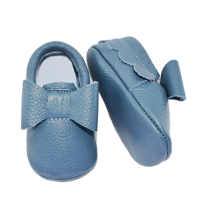 Новинка года; детские мокасины с цветочным рисунком для новорожденных; Moccs; детская обувь; мягкая обувь из натуральной кожи с бахромой для маленьких детей; обувь для малышей - Цвет: greyblue