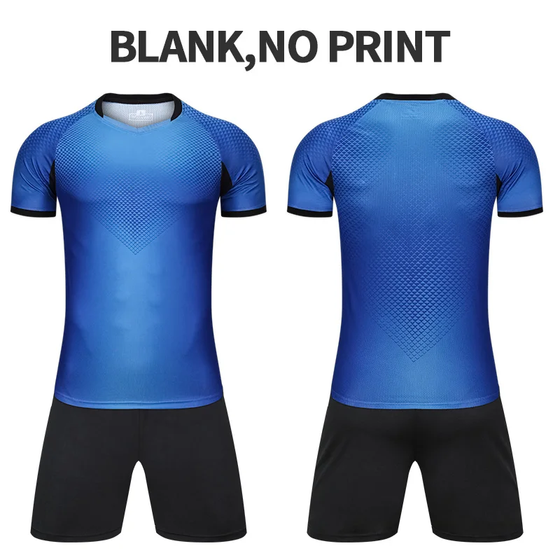 Мужские футбольные Джерси наборы Chandal Futbol дизайн на заказ футбольная тренировочная командная форма с длинным рукавом спортивная одежда футбольный костюм - Цвет: blue Short sleeve