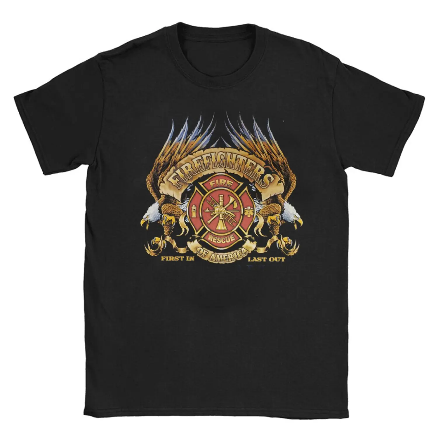 

T-Shirt #682 FIREFIGHTERS PIN-UP HOTROD TATTOO ROUTE 66 BIKER SKULL USA ARMY