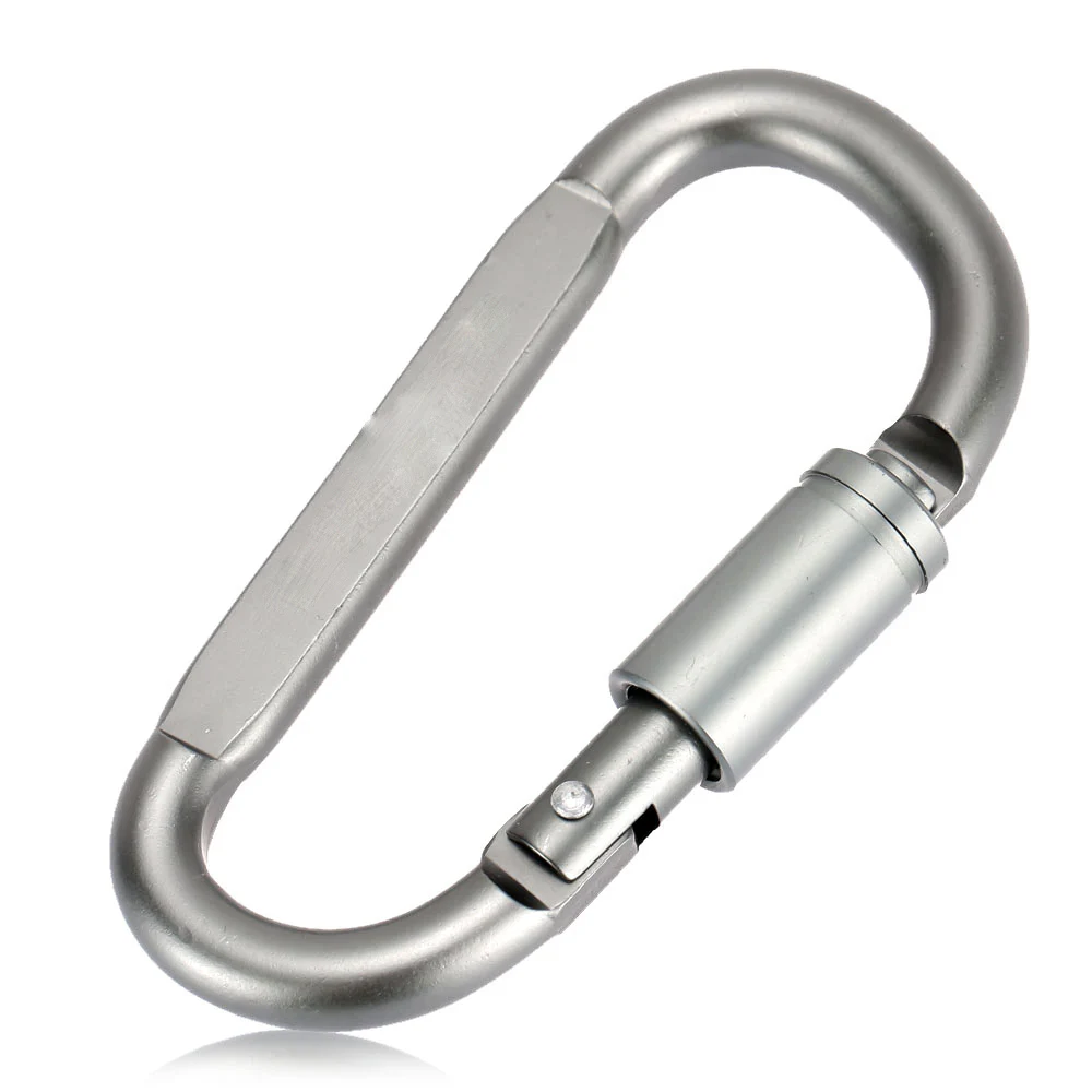 1Pcs-Aluminum-Alloy-Carabiner-Clip-Hook-Climbing-Keychain-Screwgate-Screw-D-ring-Locking-Outdoor-Hiking-Hook (6)
