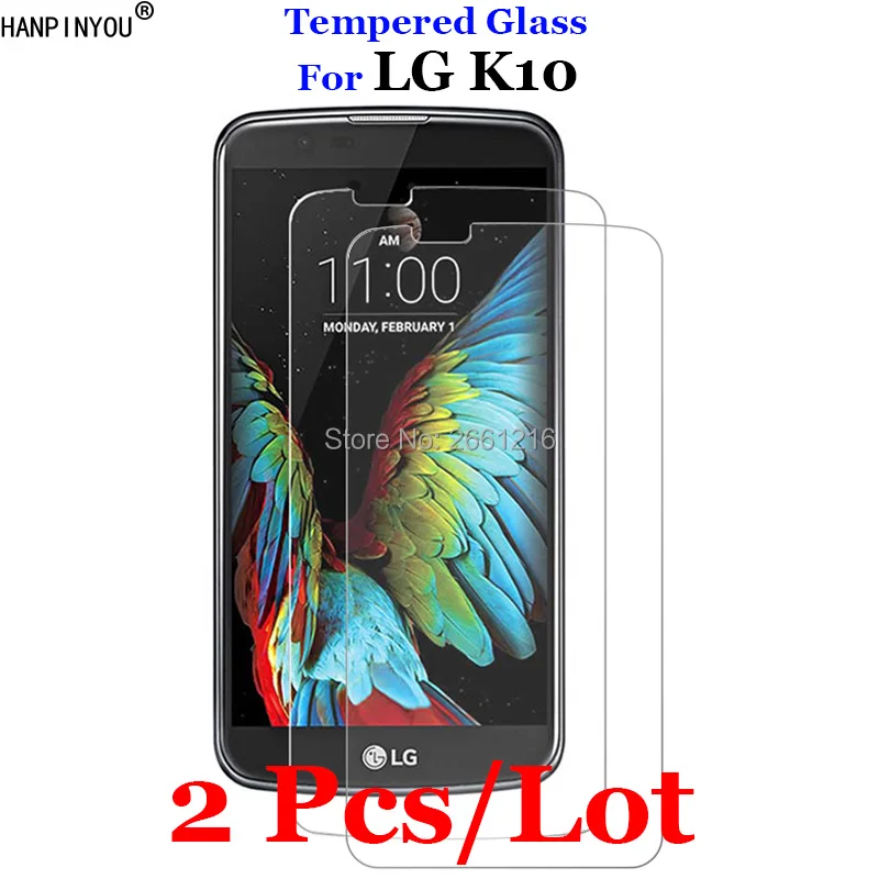 

2 Pcs/Lot For LG K10 (2016) Tempered Glass 9H 2.5D Premium Screen Protector Film For LG K10 LTE K410 K420N K430 K430ds K 10 5.3