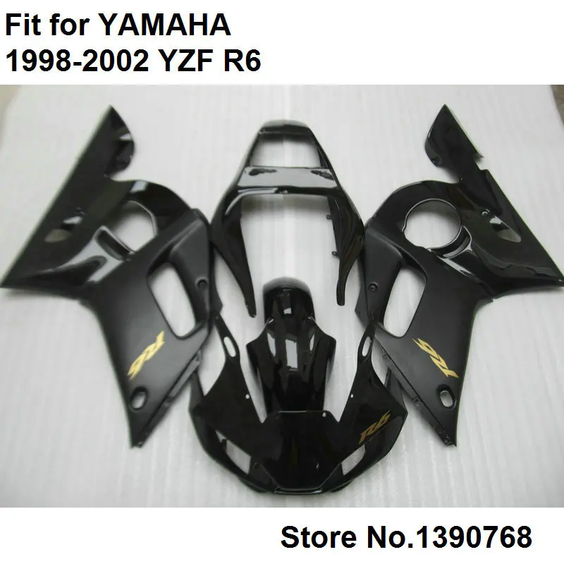 Компрессионный молдинг Обтекатели для Yamaha матовый черный YZF R6 98 99 00 01 02 обтекатель