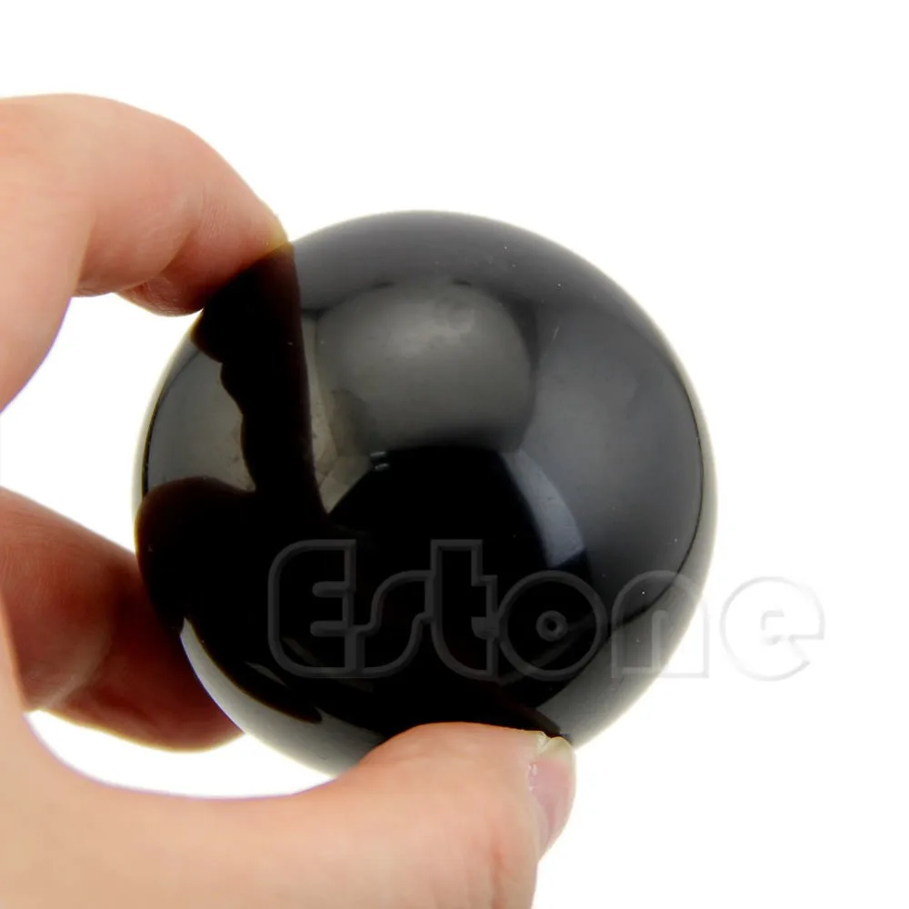 50 мм Азиатский натуральный черный обсидиан Сфера большой камень хрустальный шар Целебный Камень