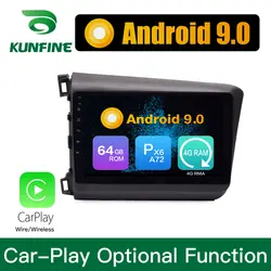 Android 9,0 Ram 4G Rom 64G PX6 Cortex A72 автомобильный DVD GPS; Мультимедийный проигрыватель автомобильный стерео для Honda Civic 2012-2015 радио головное устройство