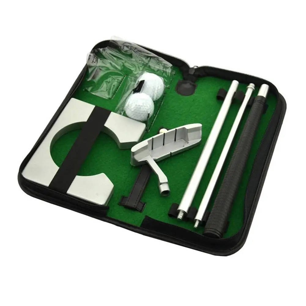 Portable Golf Practice Putter Putting Trainer Set Indoor Training