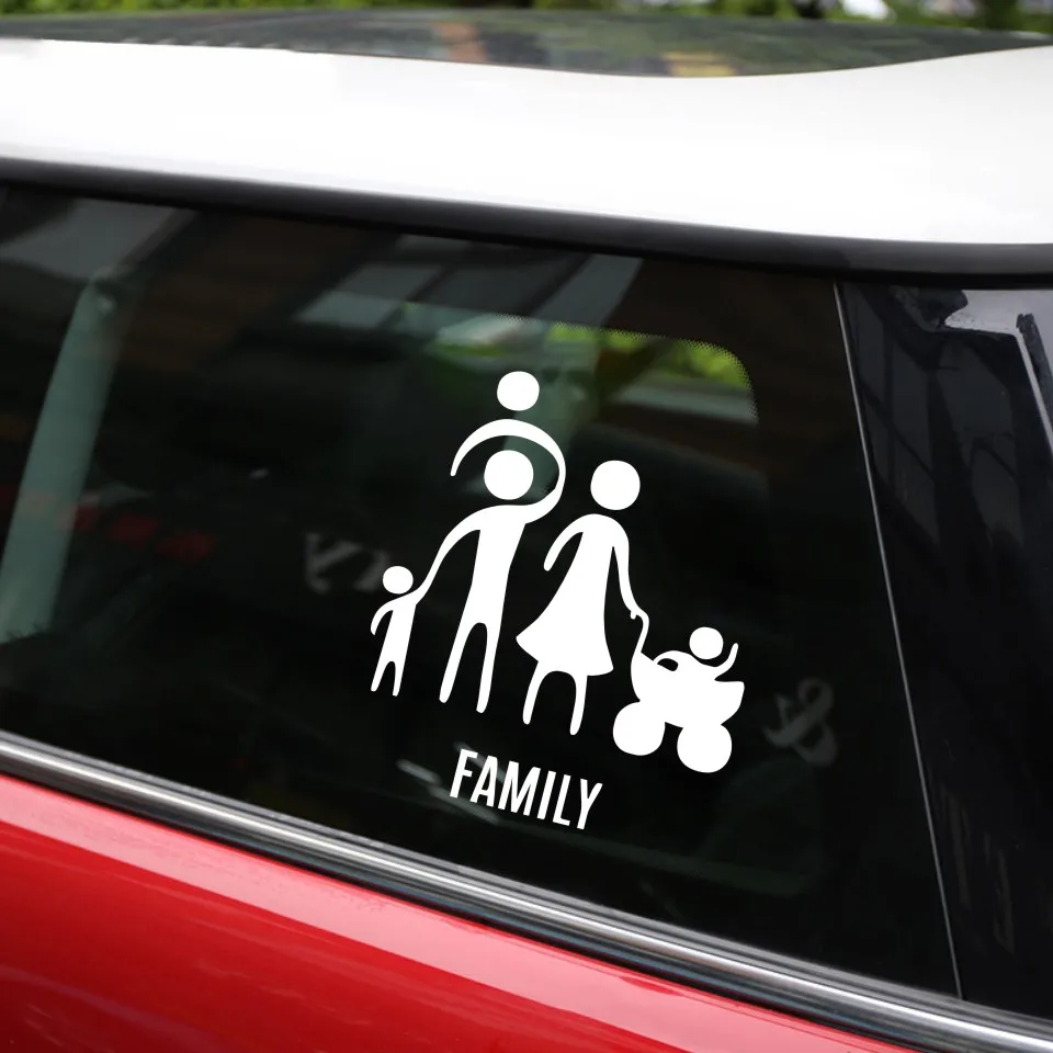 THE HAPPY FAMILY Sticker Car Accessories Vinyl Window Car Decals and Sticker Car-styling Fashion Decal Sticker for Car 1715CM (10)