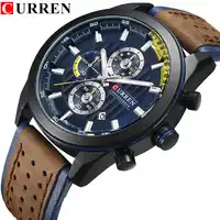 CURREN Fashion Unique Color Leather Quartz Men Watches Multifunction Casual Wristwatches Waterproof Clock Relogio Masculino