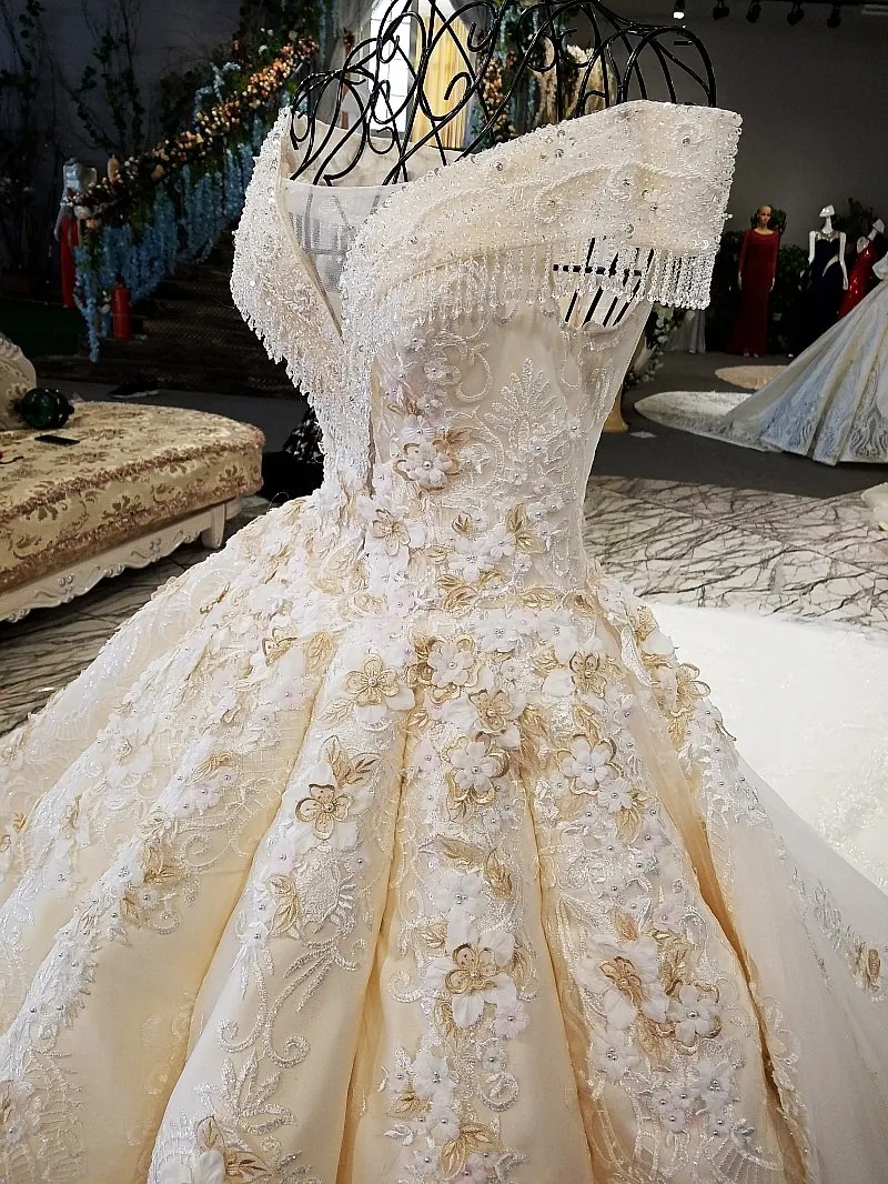 2018 кружевное винтажное свадебное платье с v-образным вырезом без рукавов, с длинным шлейфом, с волнами, с открытыми плечами, Vestido De Novias