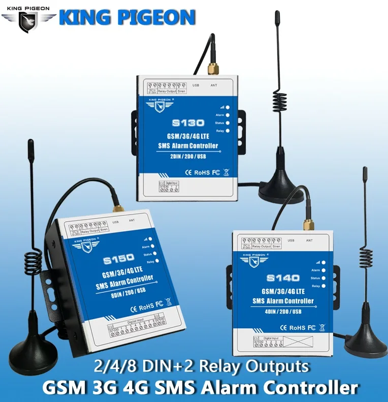 S150 GSM/3g/4G SMS промышленная сигнализация автоматический контроллер IOT RTU контроллер сигнализации S150 (8DIN, 2 DOUT)