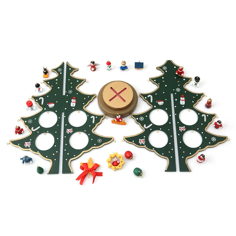  DIY Wooden Christmas Tree Decoration Christmas Gift Ornament Creative Xmas Tree Table Desk Decorati